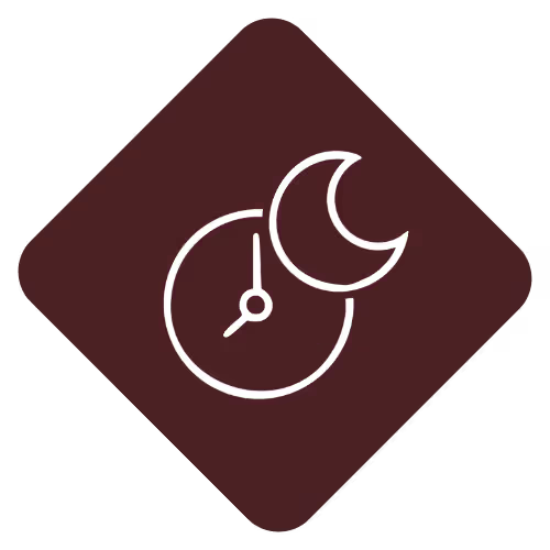 Brown asterisk symbol with rounded ends.