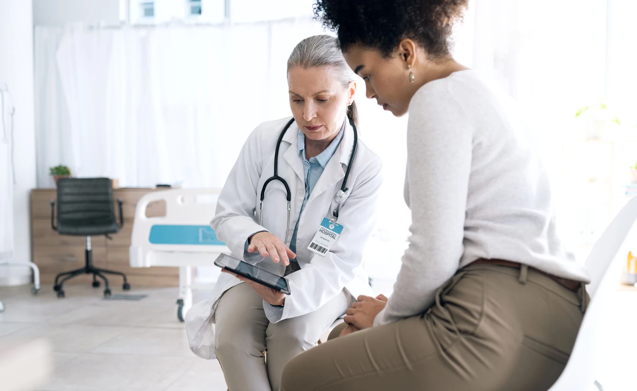 Doctor with patients