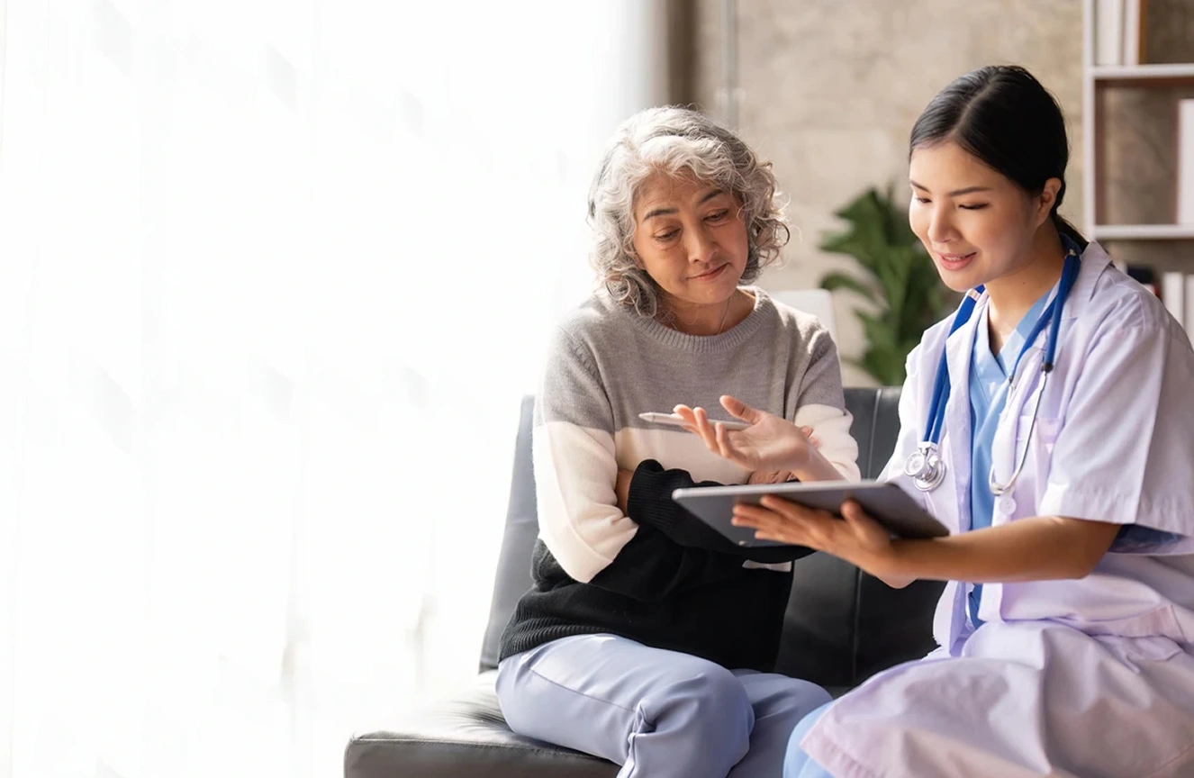 Patient with doctor