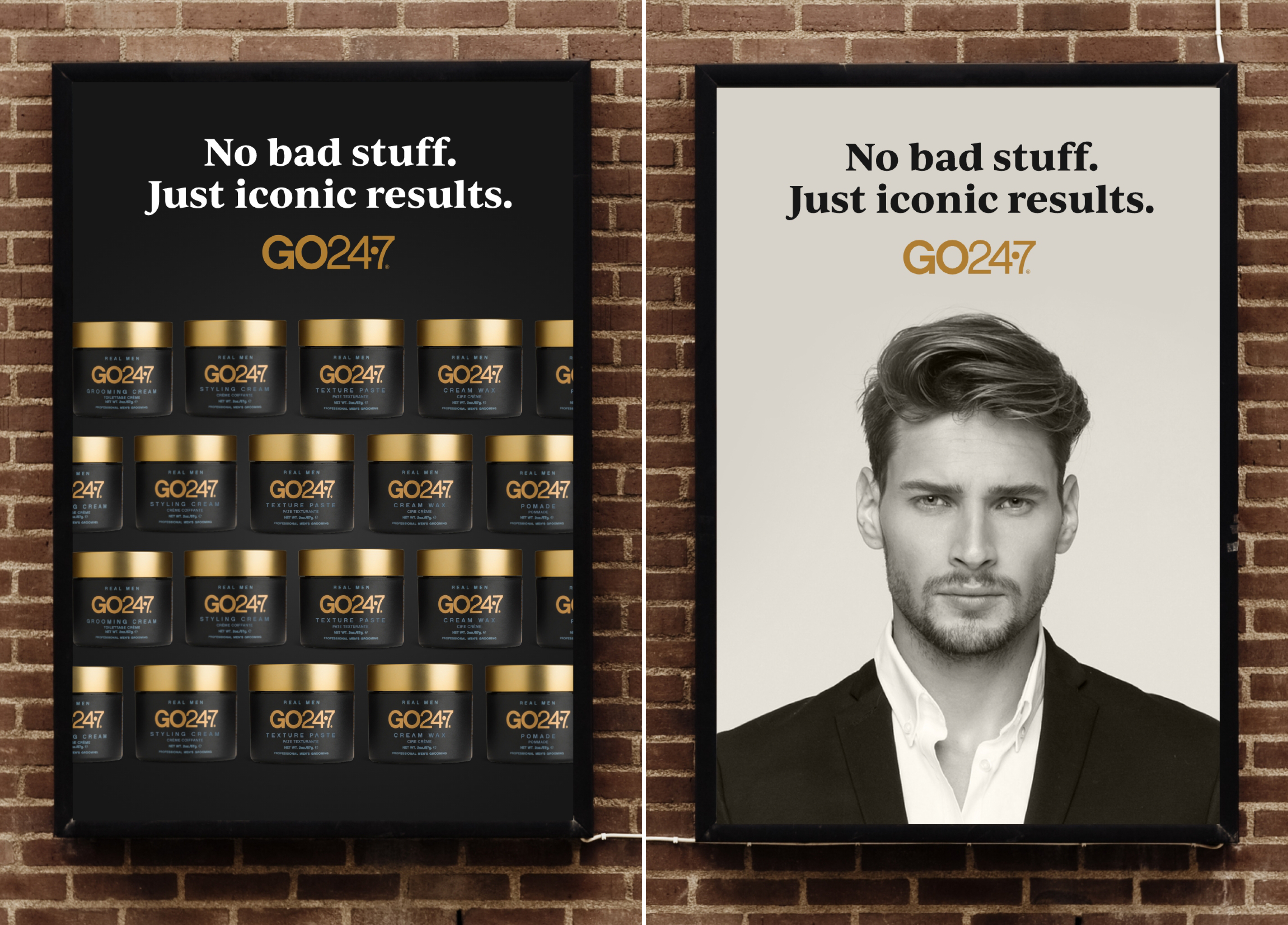 GO24·7 campaign design, paired creative