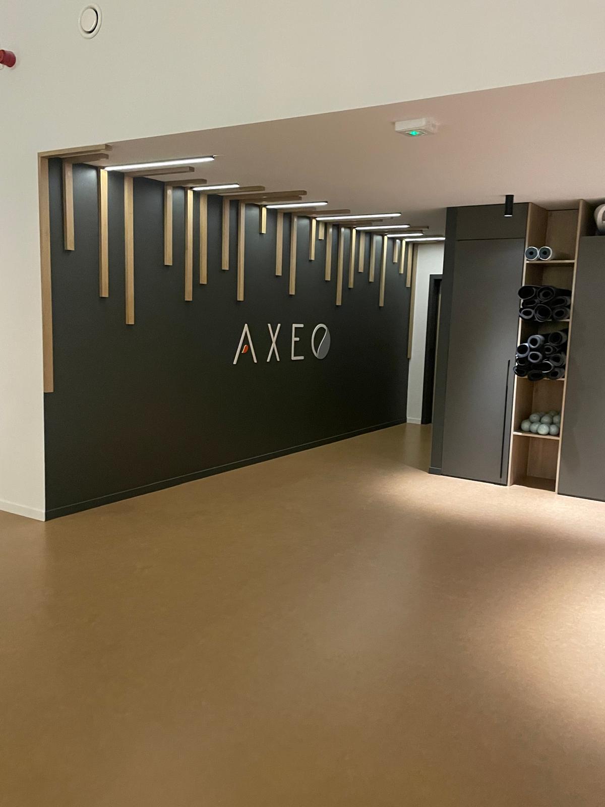 Aménagement intérieur du centre de bien-être AXEO à Ans