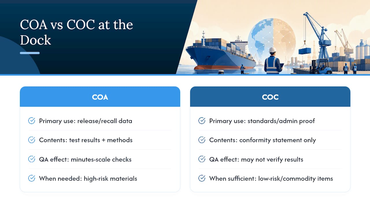 A practitioner's perspective on COA vs COC in daily QA work — overview diagram