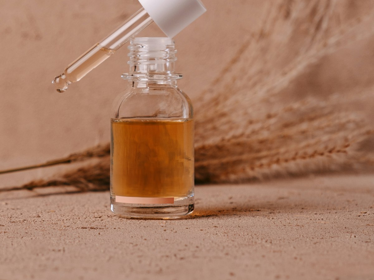 A dropper of botanical serum