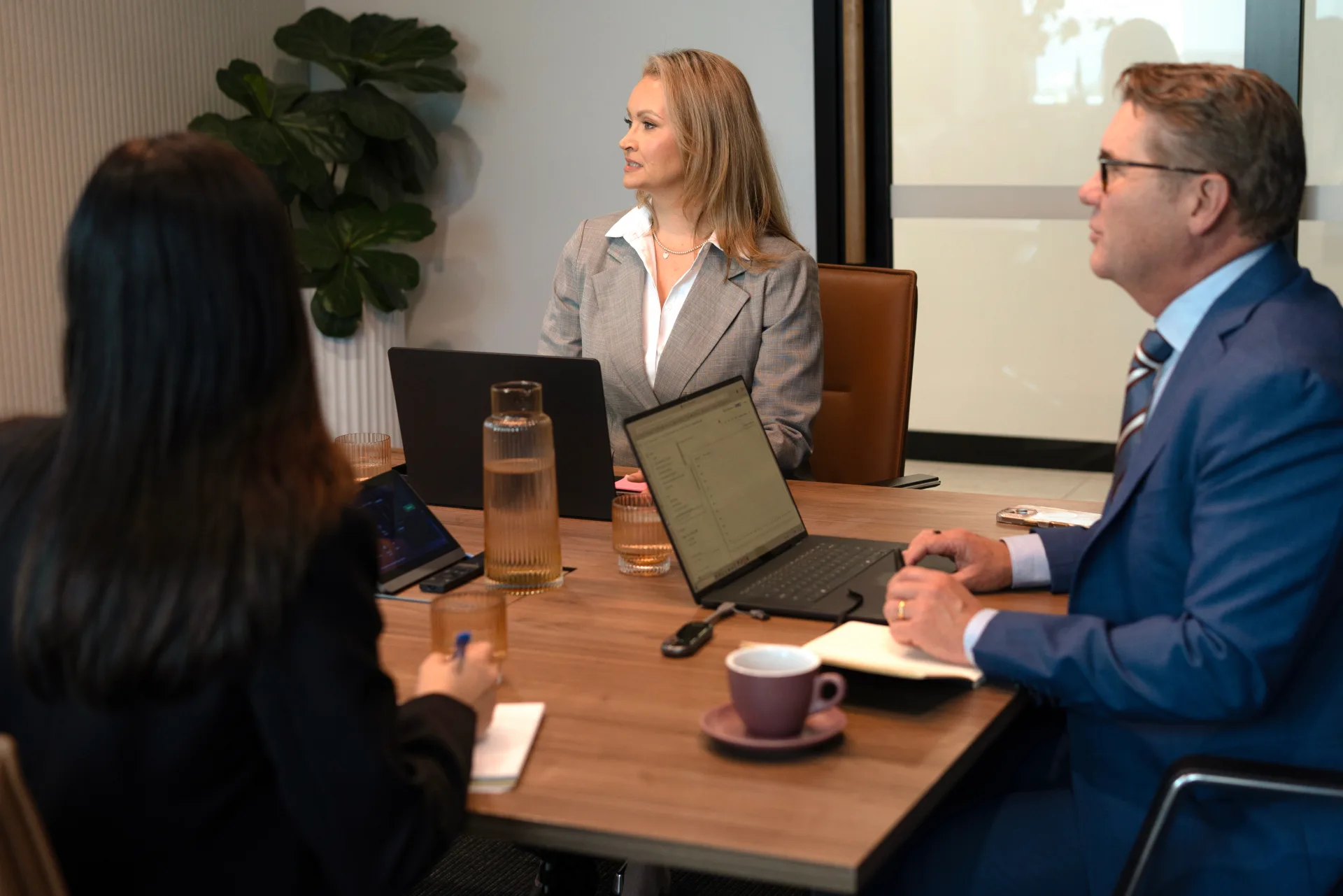 Sherlock Wealth advisers meeting with clients