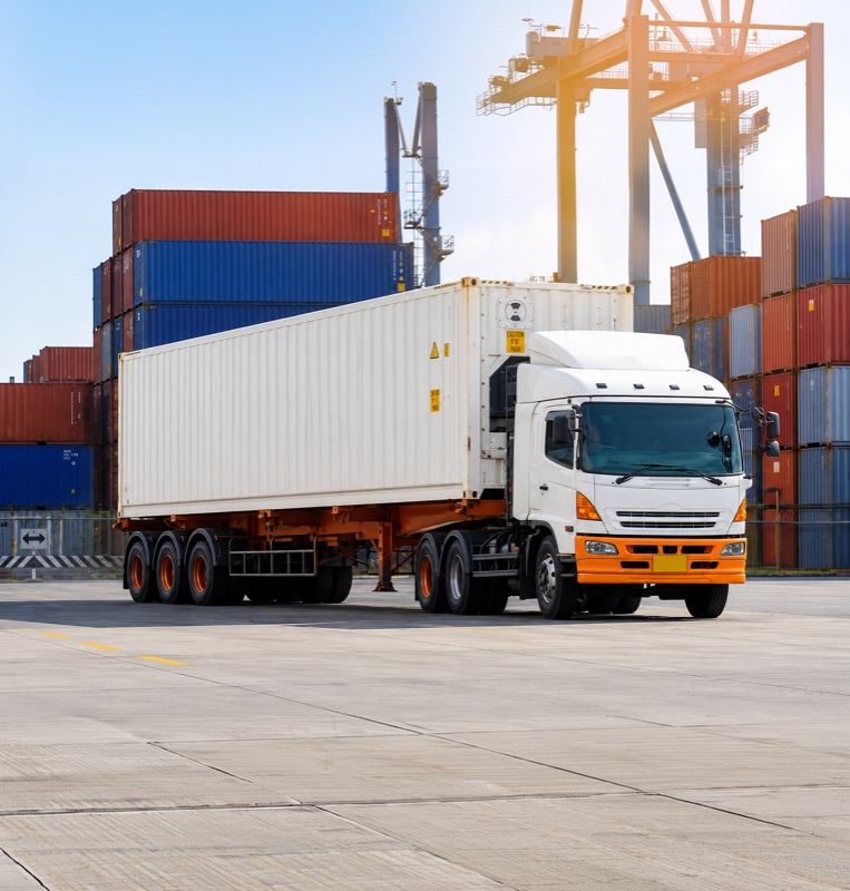LKW-Flotte einer Spedition