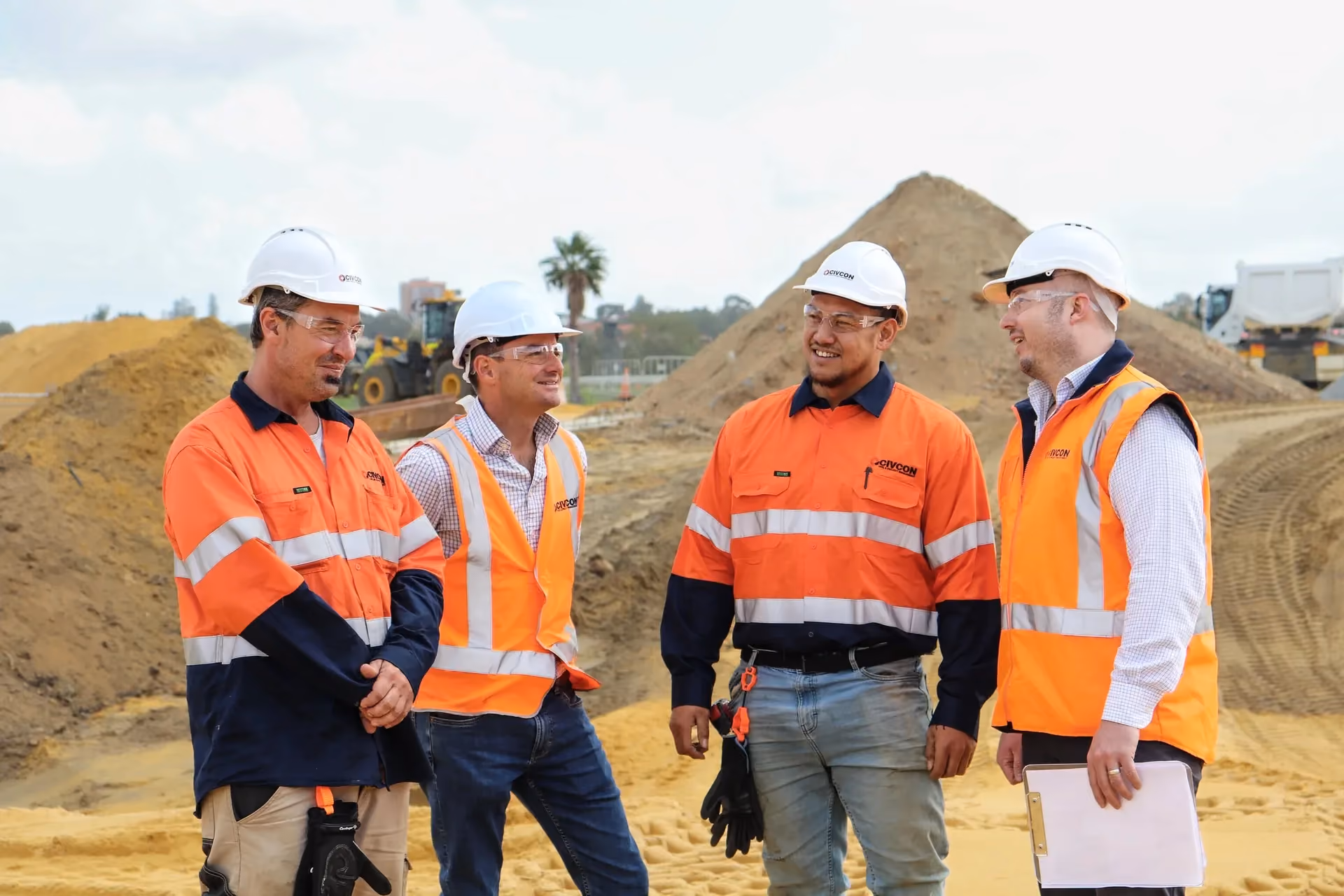Civcon team on a civil construction site in Perth