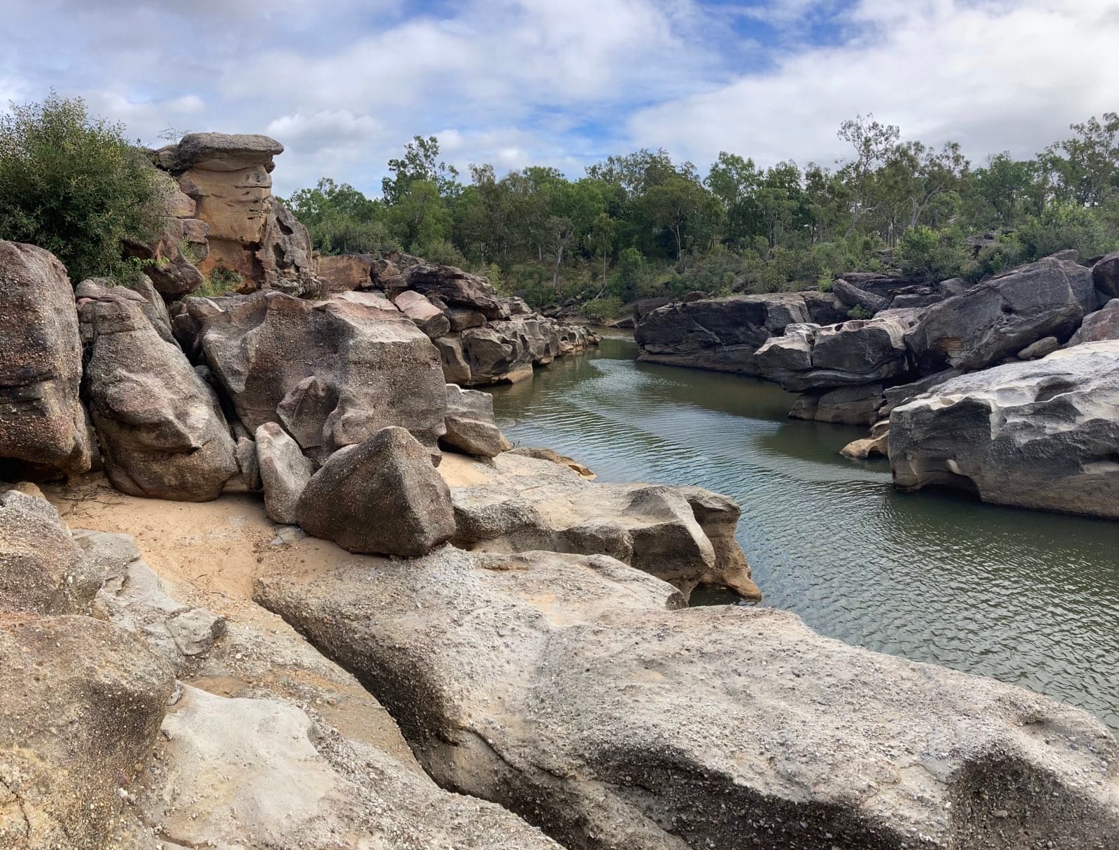 Granite boulders and clear running water in Cape York river country