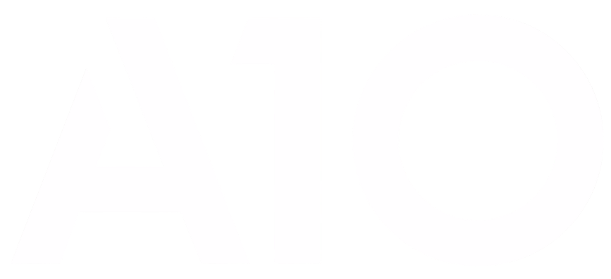 White letters A, 1, and O in bold on a transparent background.