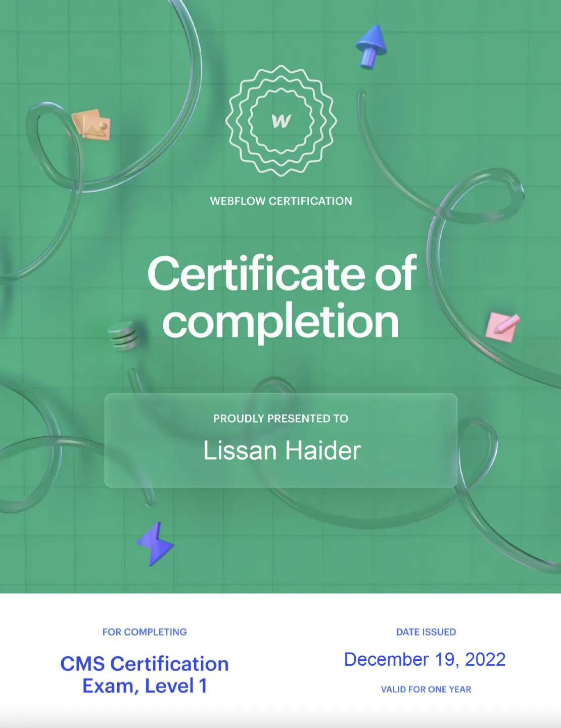 Certificate