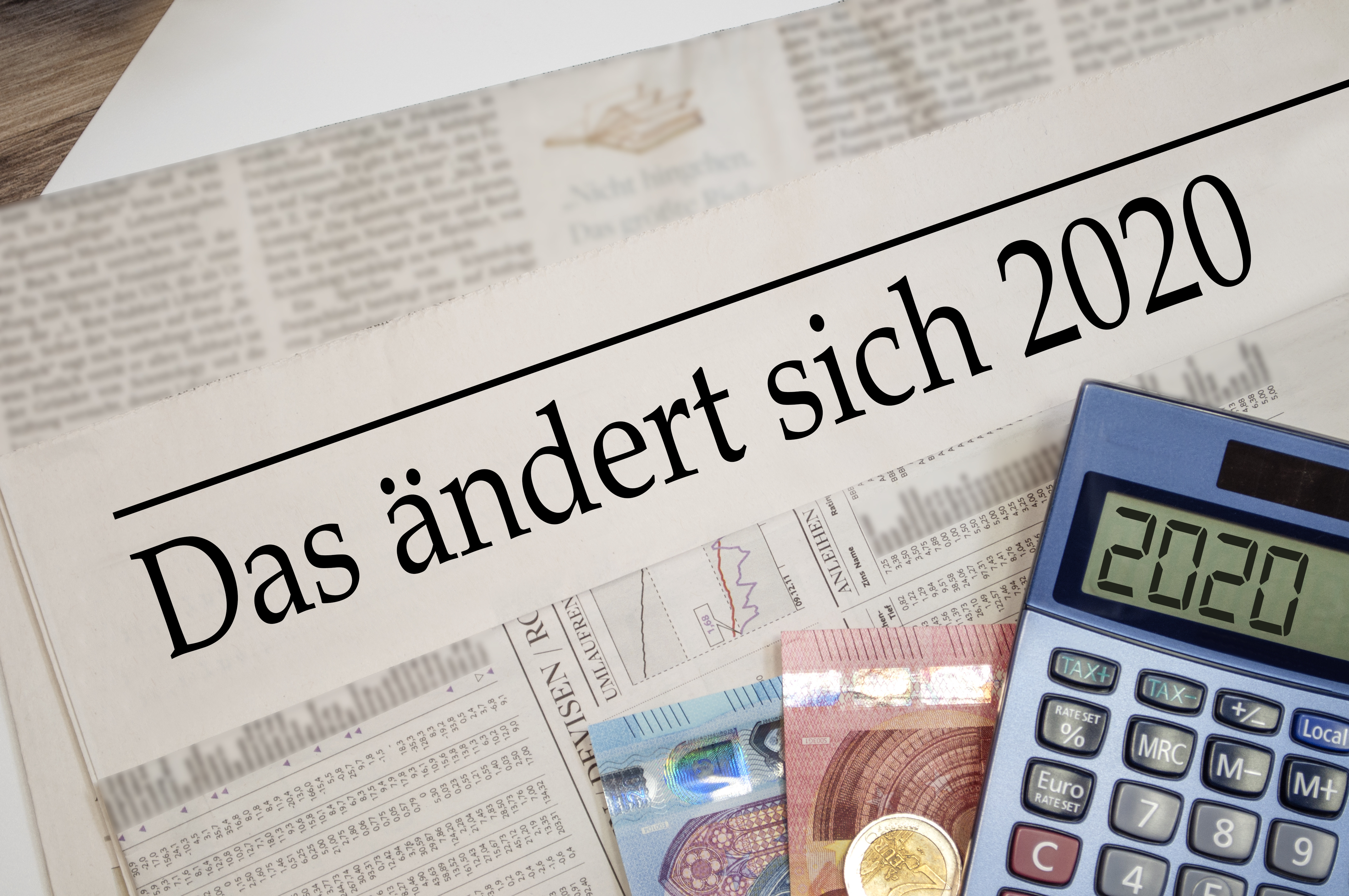 Financial news on screen