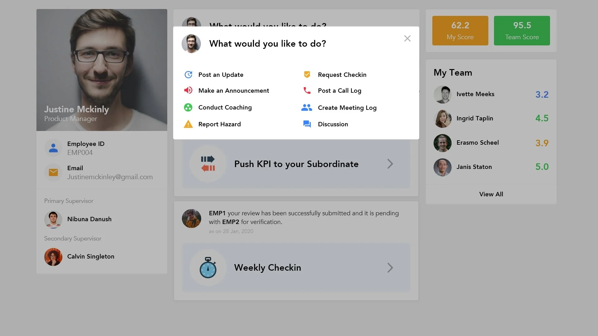 A screenshot of the entomo UI.
