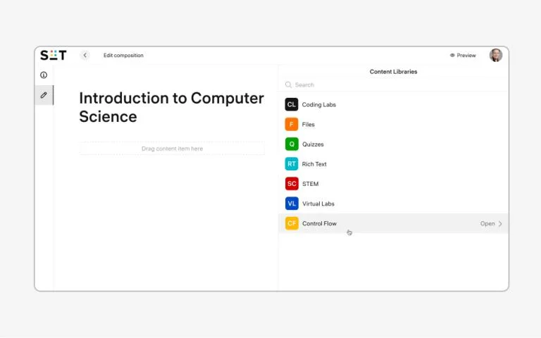 Screenshot of the Alemira UI