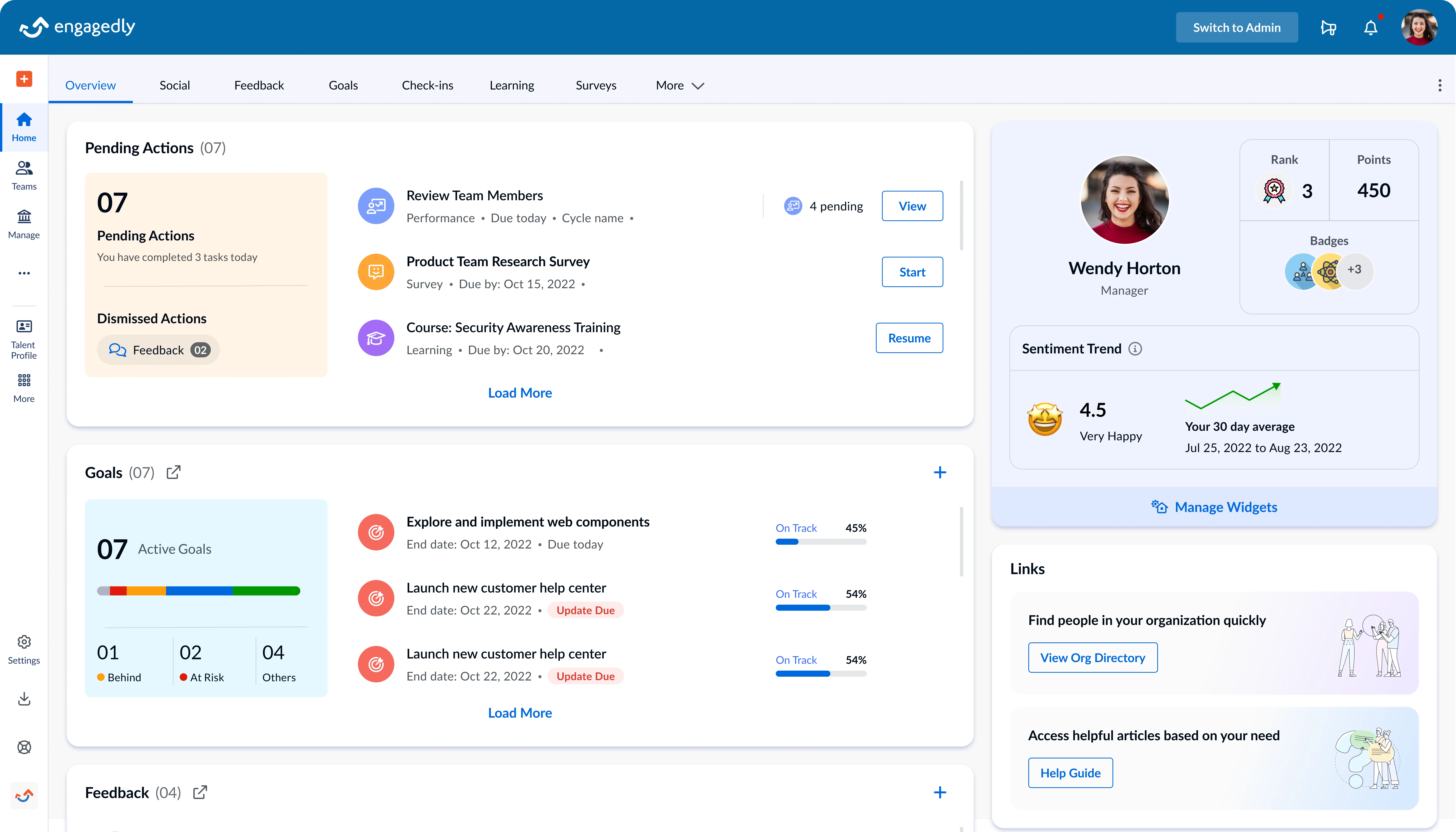 Engagedly UI
