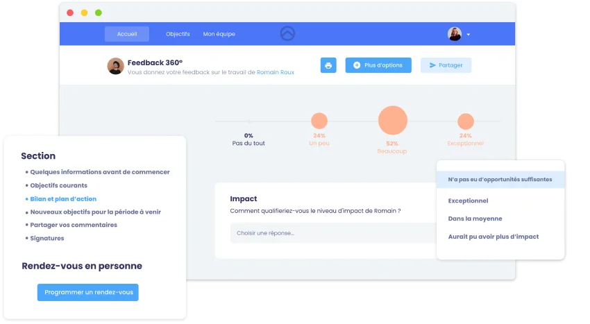 Screenshot of the Elevo UI