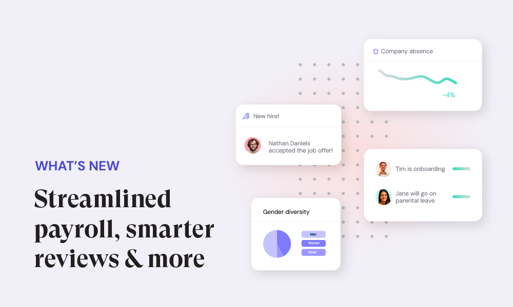 Produkt-Updates Januar 2025: schlankere Payroll, smarter Performance