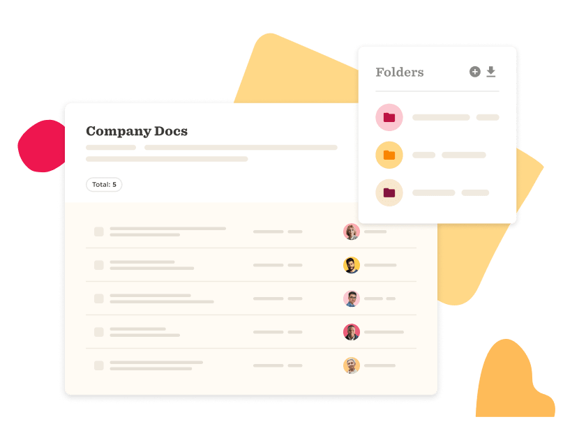 A graphic displaying HiBob's employee file management interface.