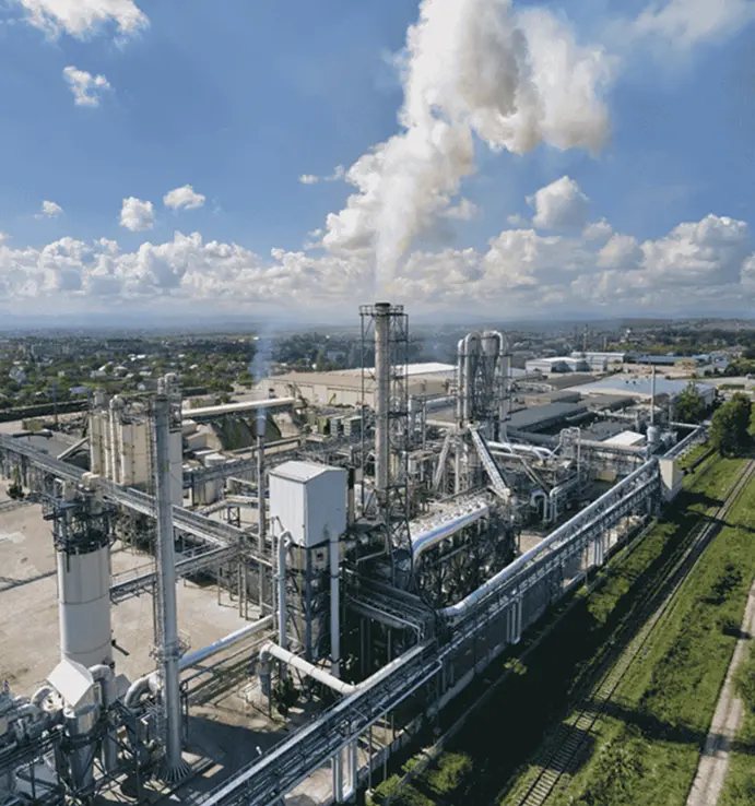 factory drone shot