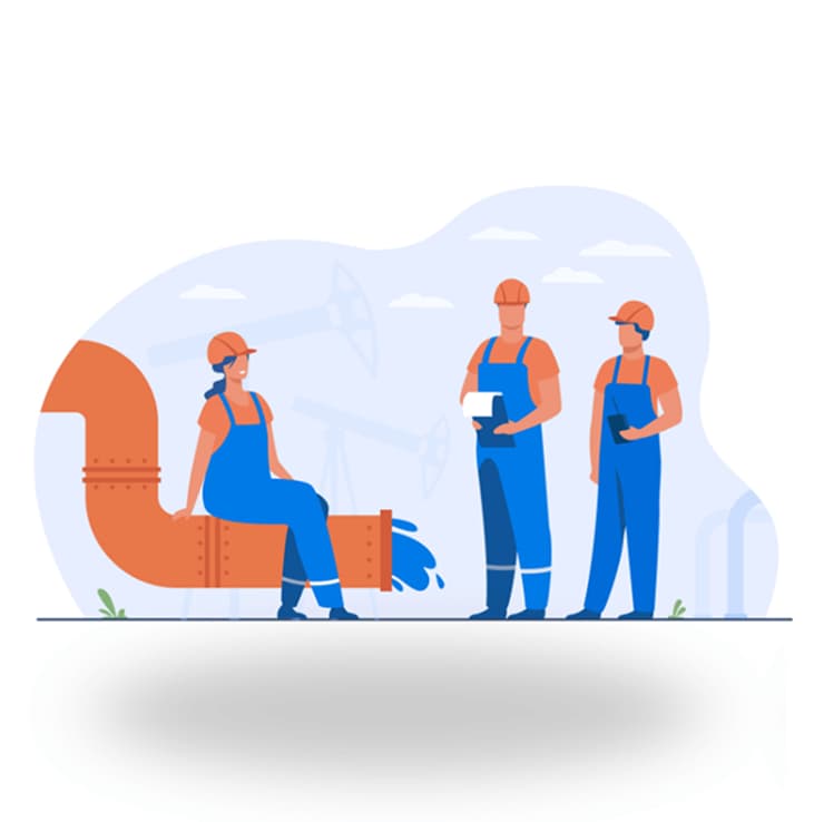 workers working on site illustration