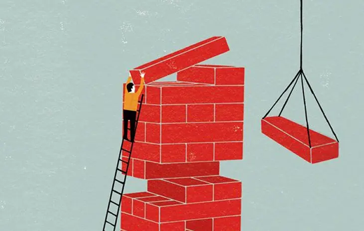 person climbing a ladder