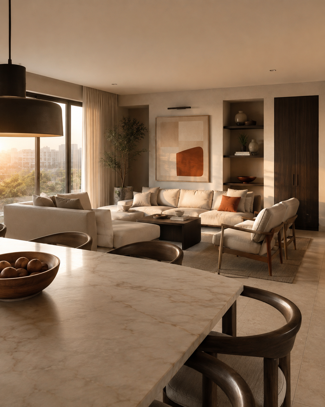 Interior residencial ALKOR — sala principal renovada