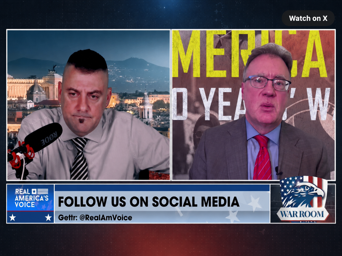 Dr. Bradley Thayer speaking during a WarRoom Battleground interview