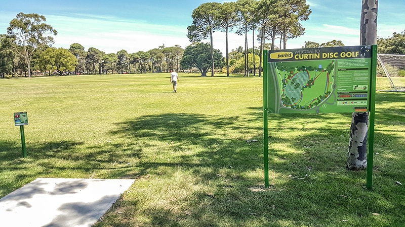 Course signage and tee area built to Australian standards