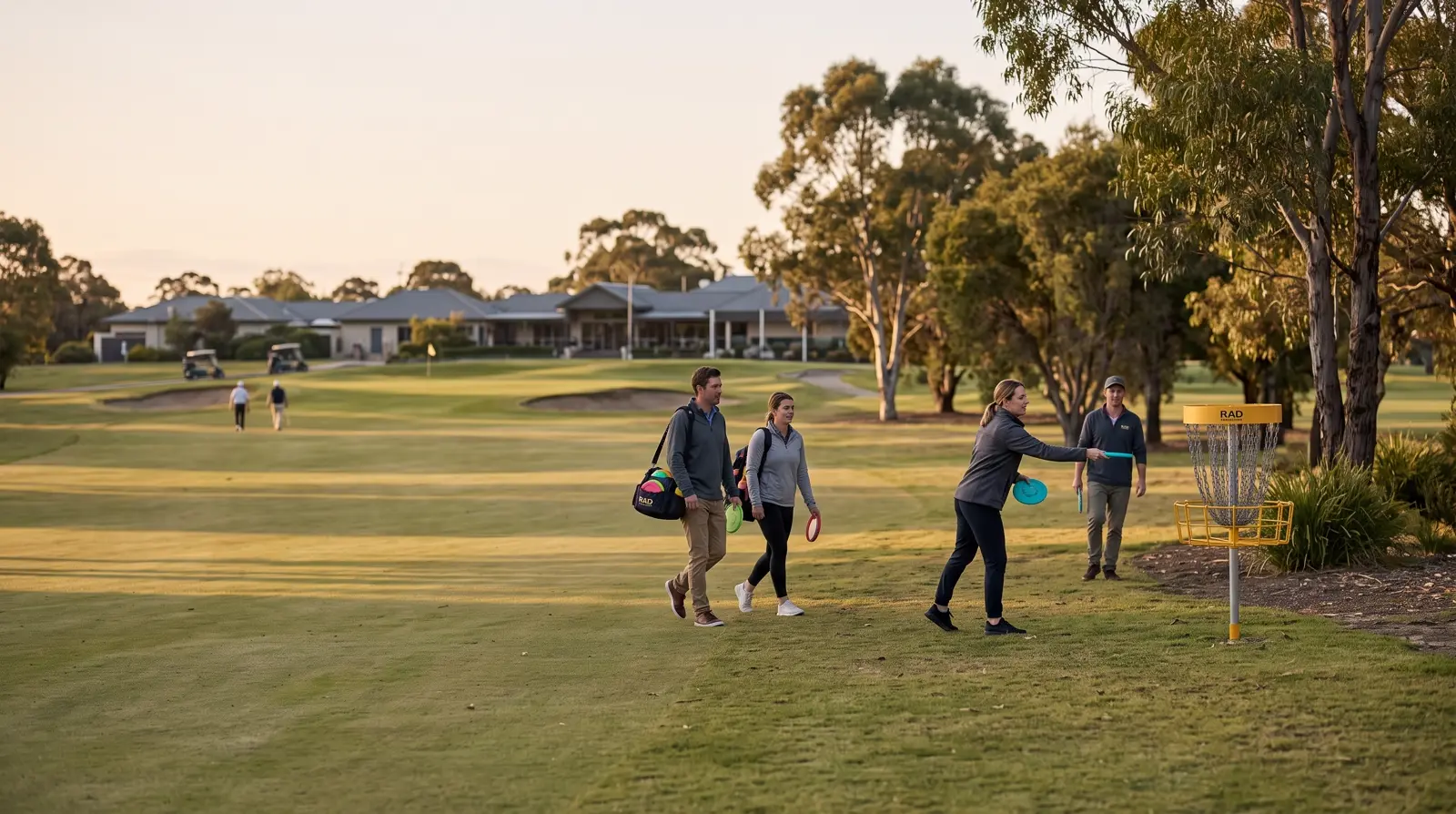 Disc golf filling a quiet period on the course