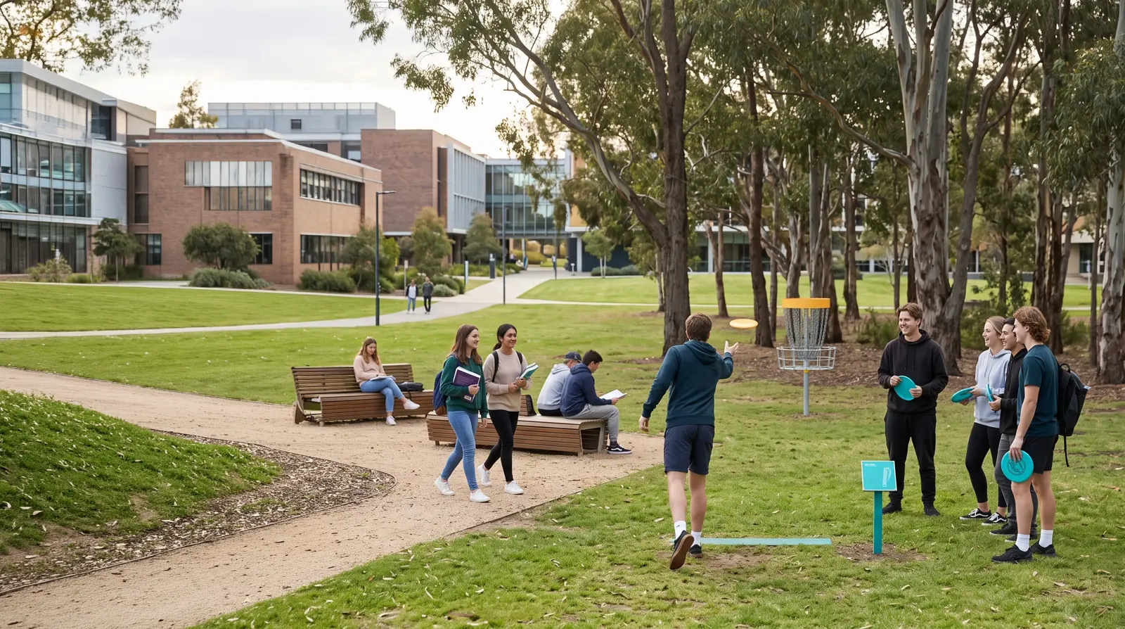 An underused campus corner activated by a course