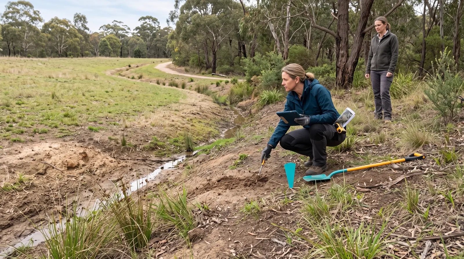 Bushland parkland assessed for disc golf terrain