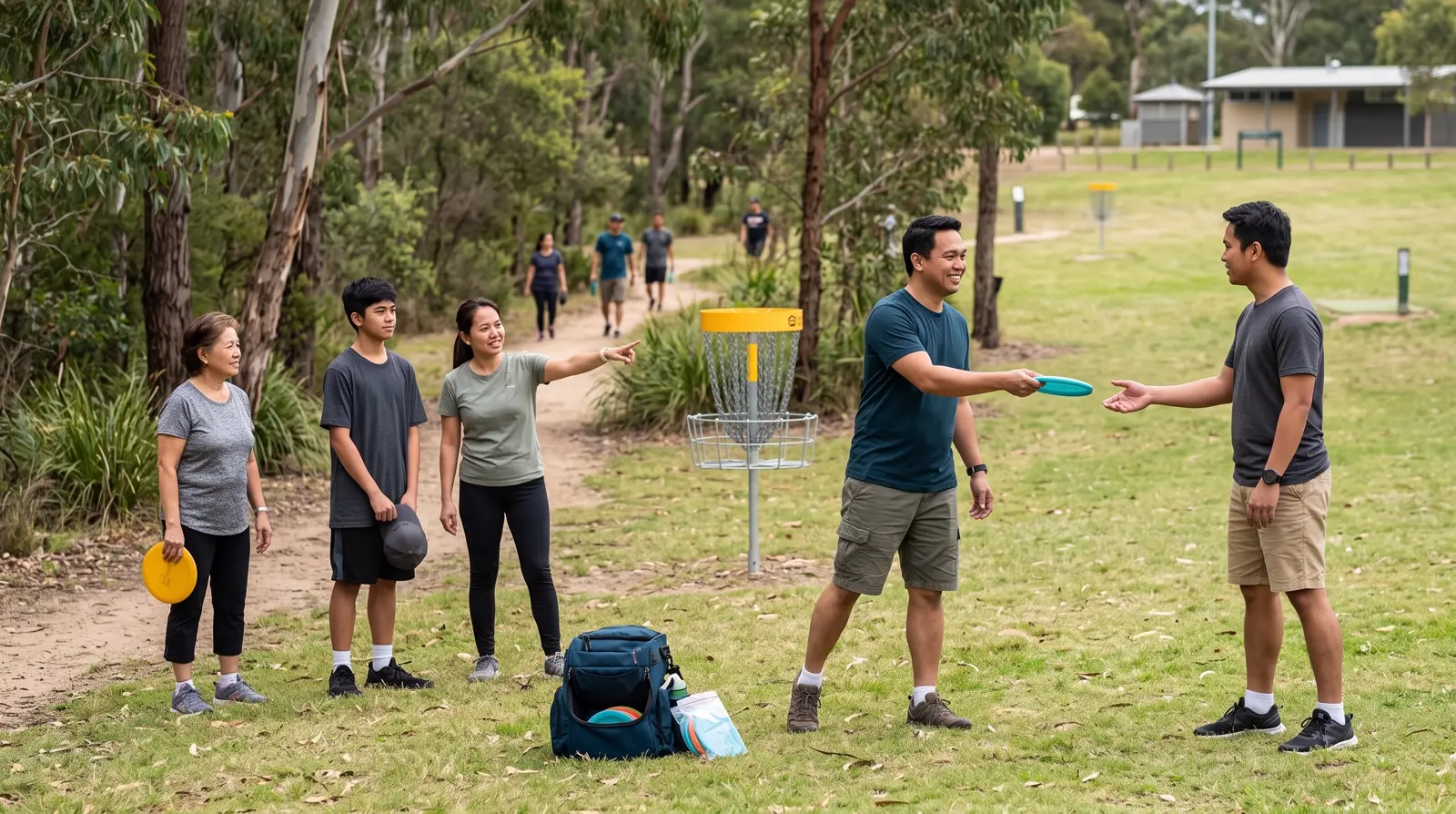 Volunteers helping run a local course