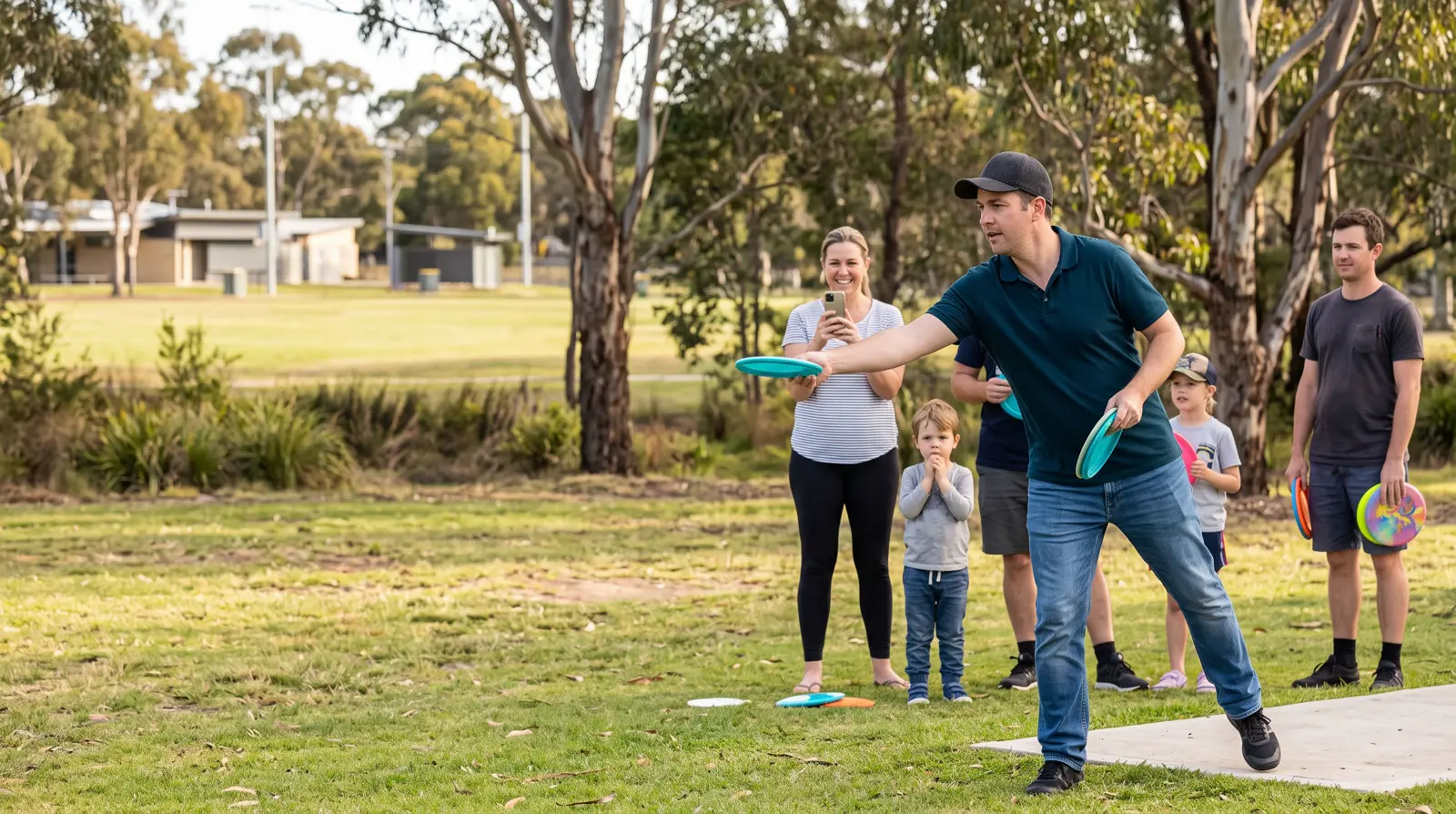 The first throw on a newly opened course