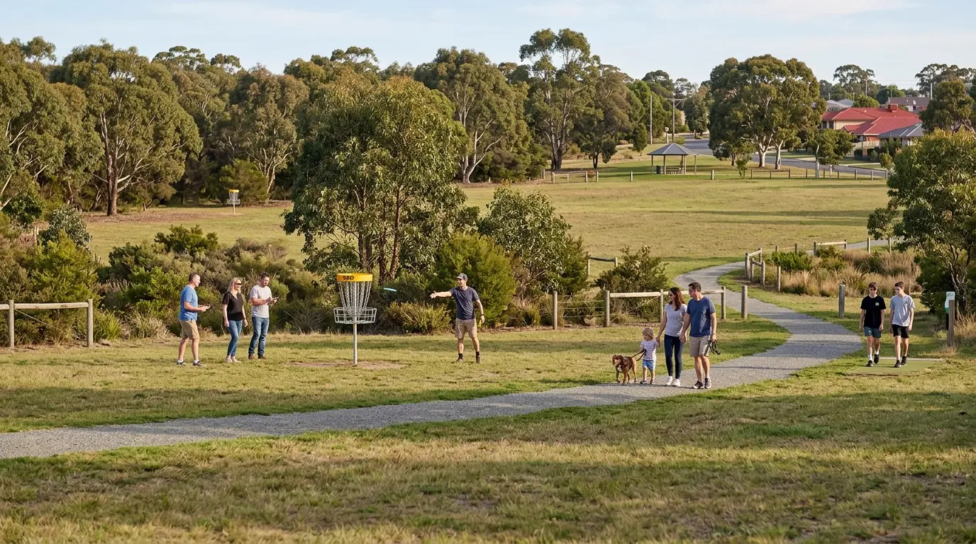 Open parkland activated as disc golf terrain