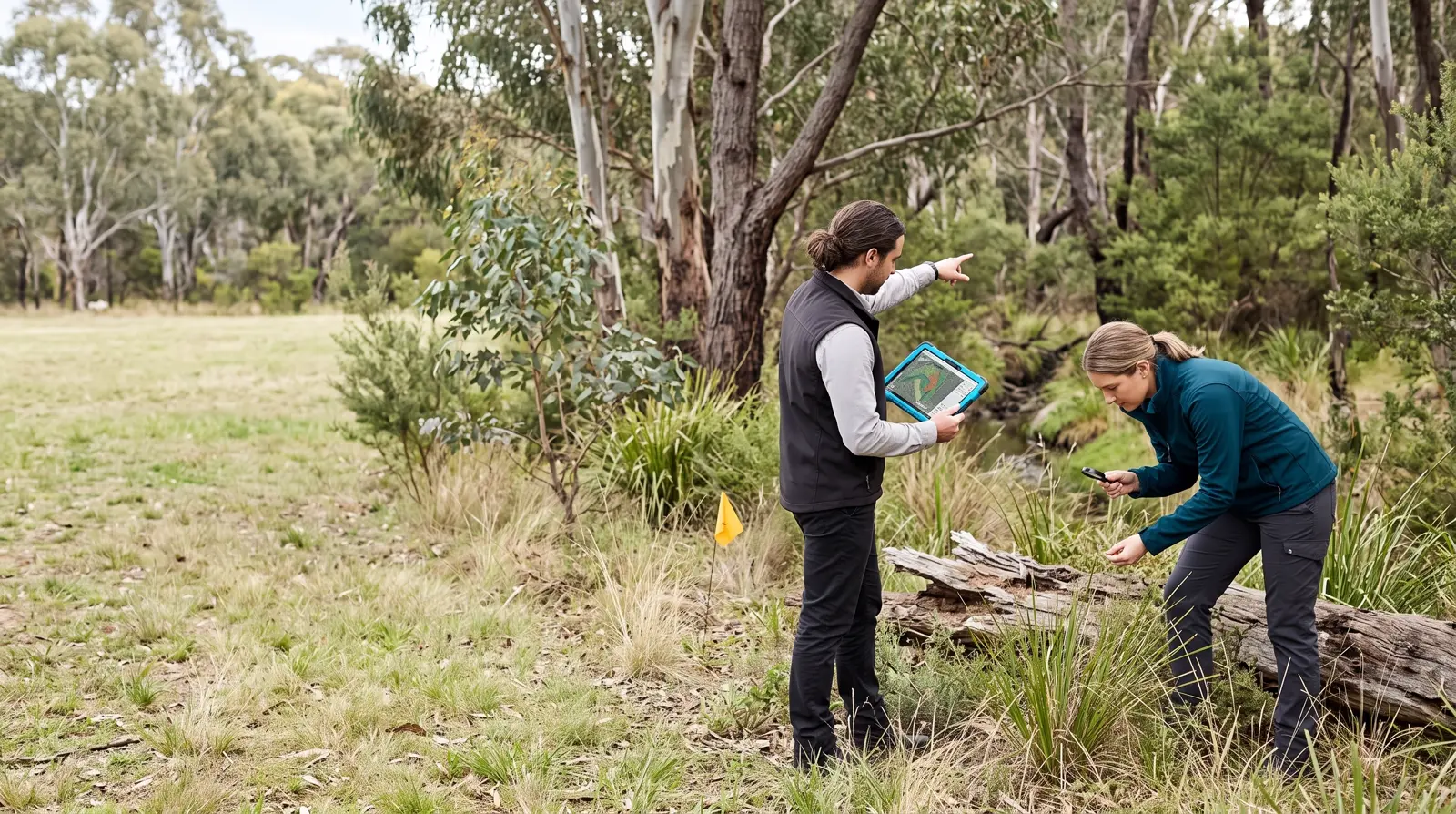 Native vegetation and sensitive zones on a site