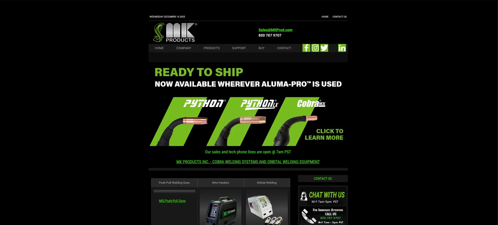 MK Products industrial welding equipment interface built by Horizon Labs