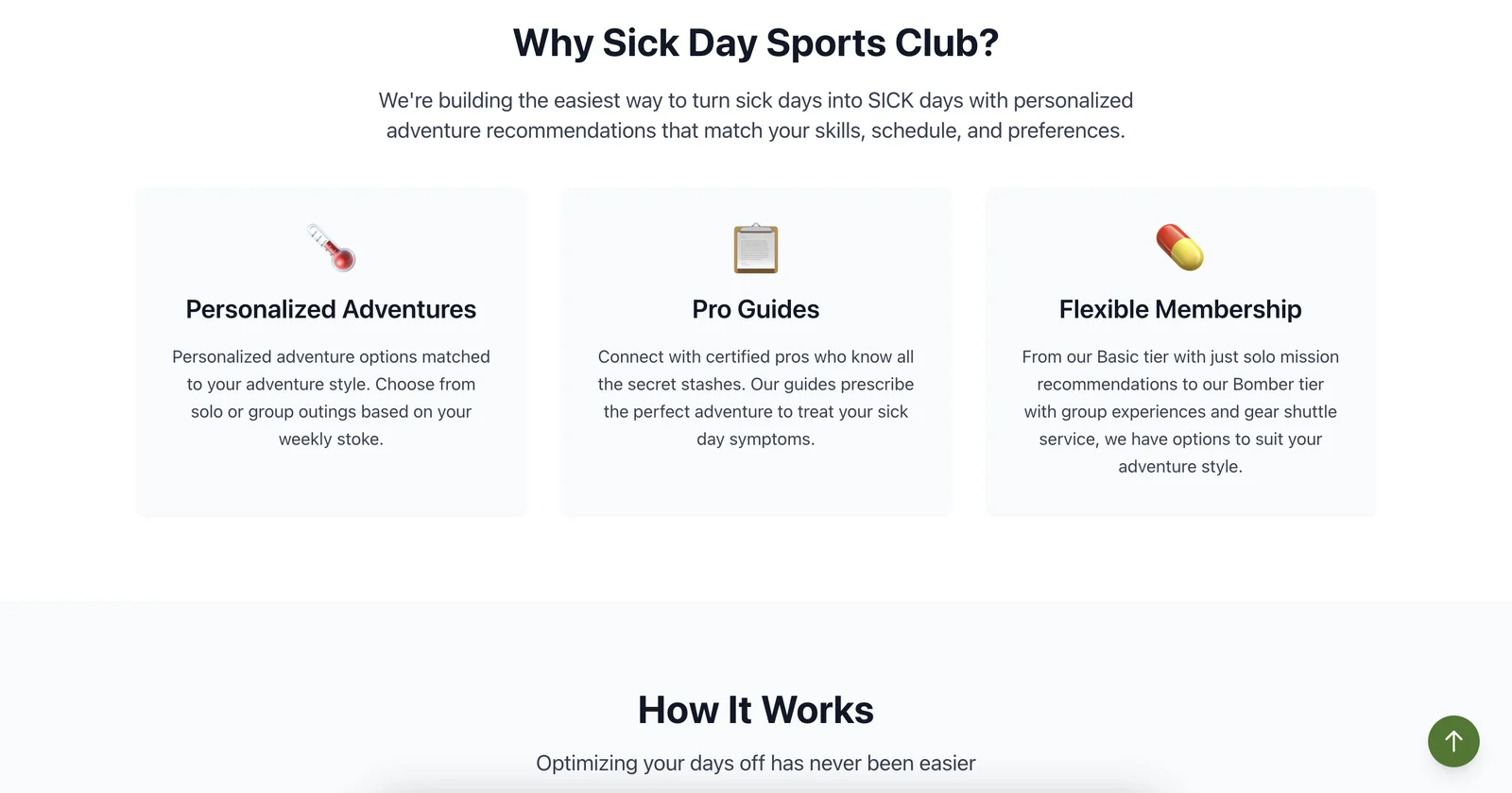 Sick Day Sports Club curated experiences marketplace built by Horizon Labs