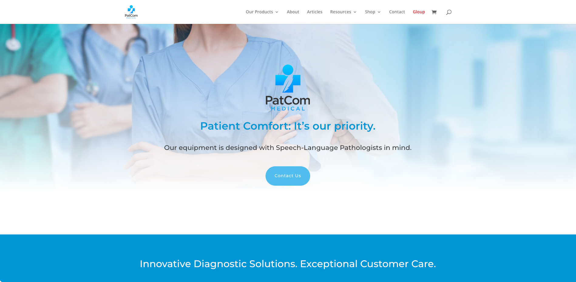 PatCom Medical diagnostic equipment website