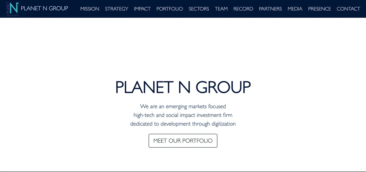 Planet N Group website, a Horizon Labs GTM engineering client