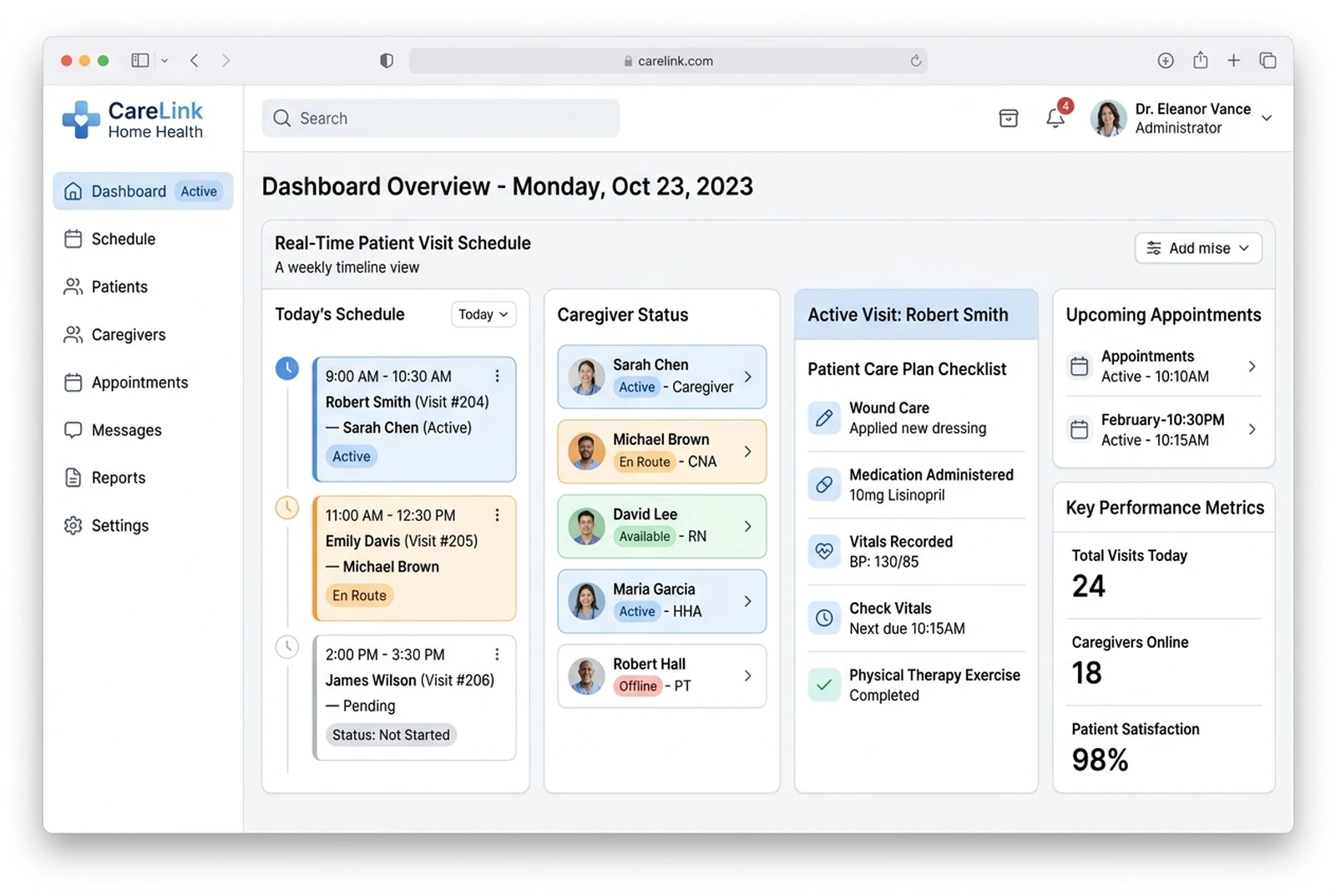 CareLink Health UI preview