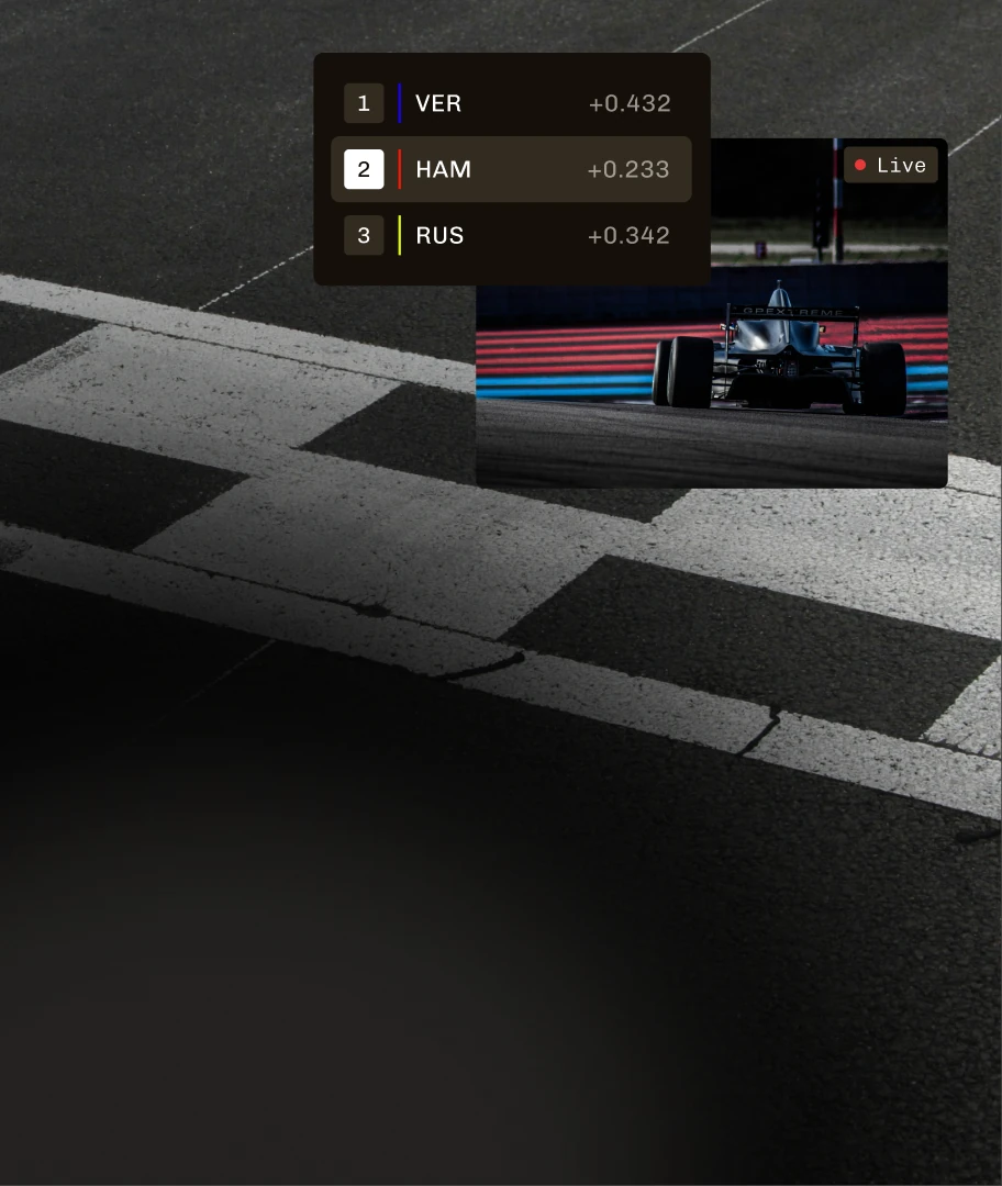 Formula 1 car on the circuit