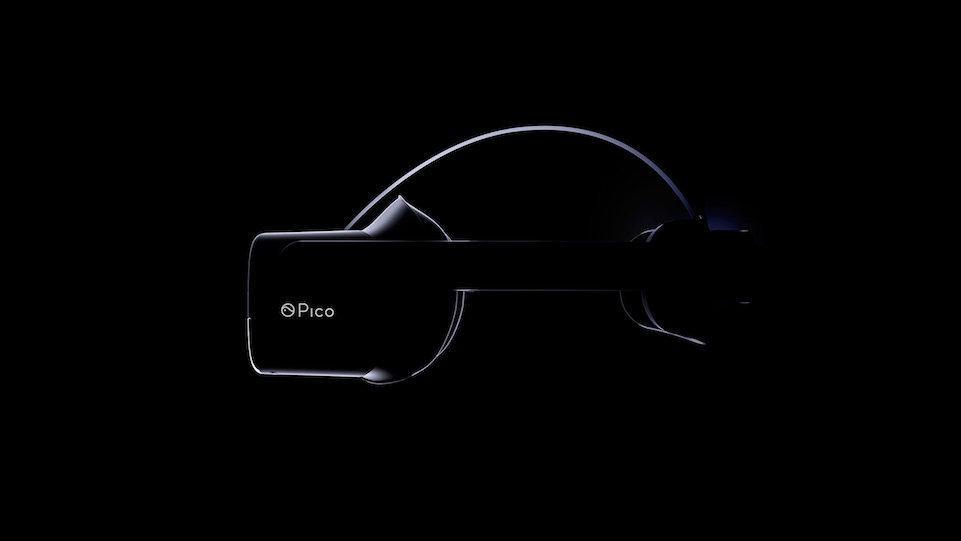 Pico VR headset against a black background