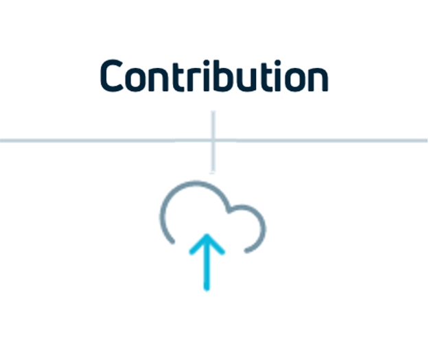 Diagram highlighting contribution, the upload step in the live VR chain