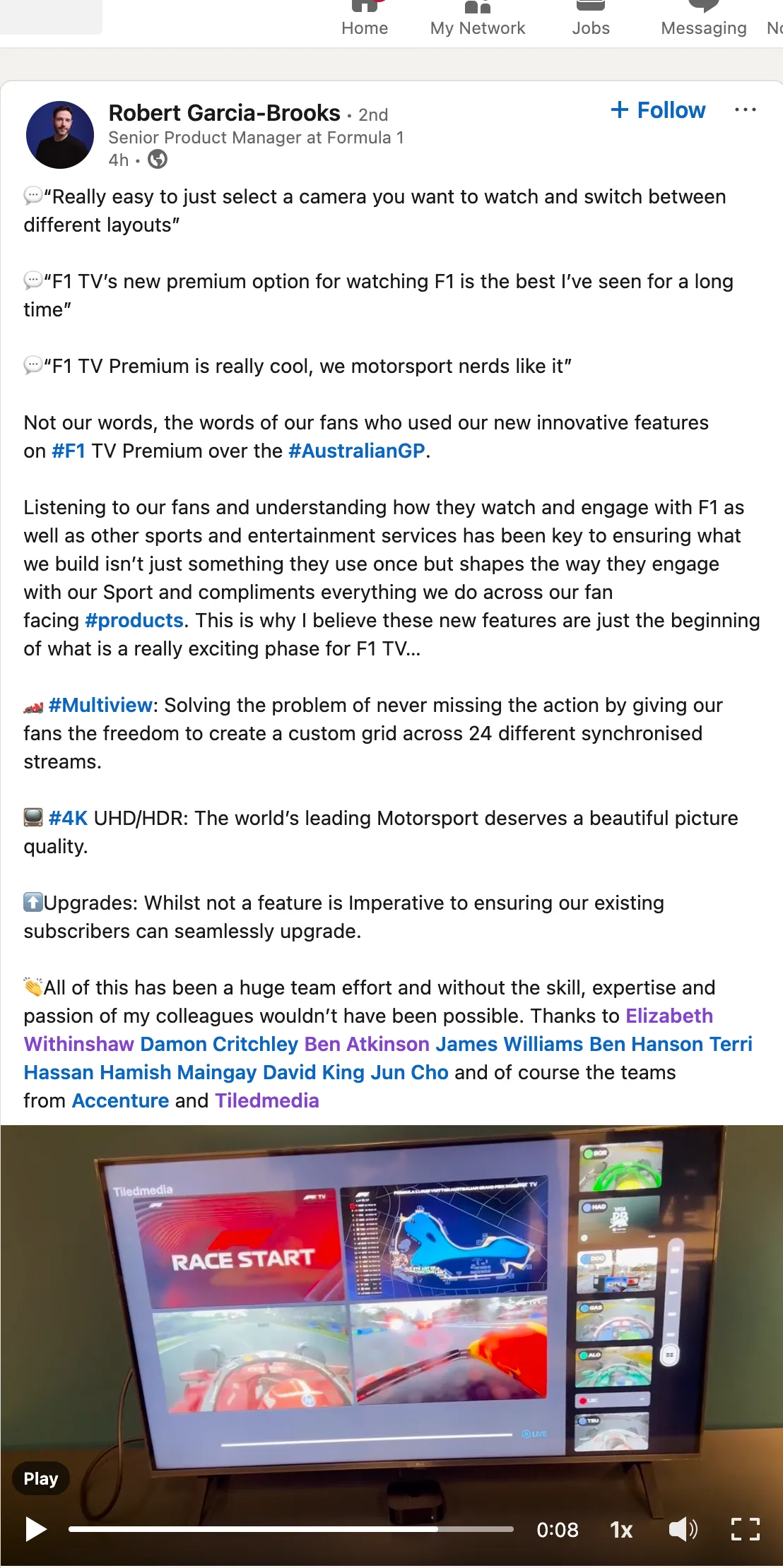 Linkedin Post Rob Garcia-Brooks