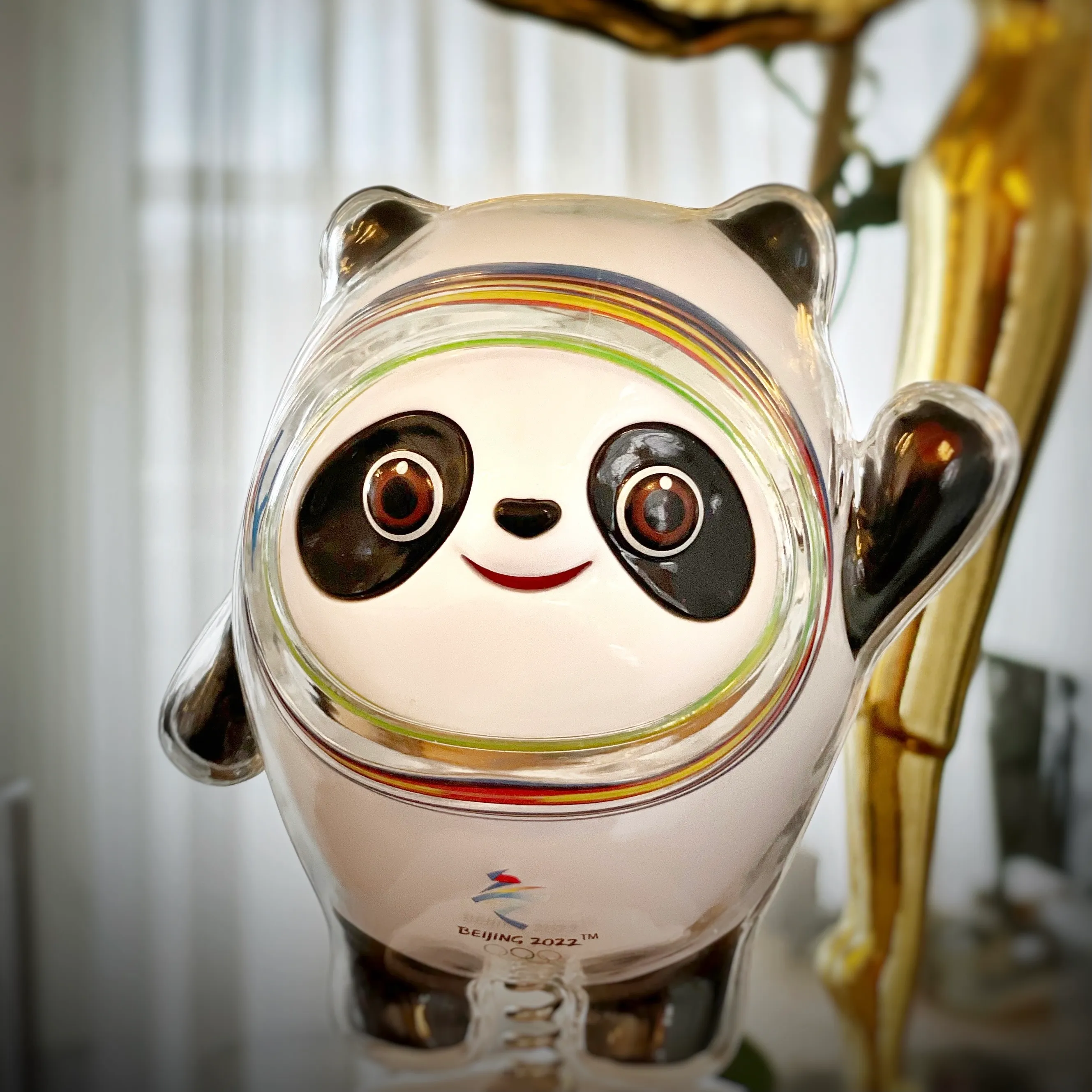 Bing Dwen Dwen, the Beijing 2022 Olympic panda mascot, as a figurine