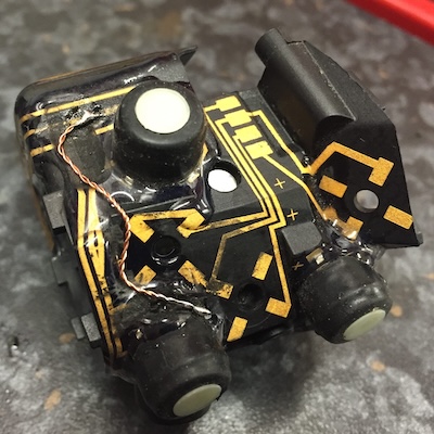BMW handlebar switchgear with repaired copper traces