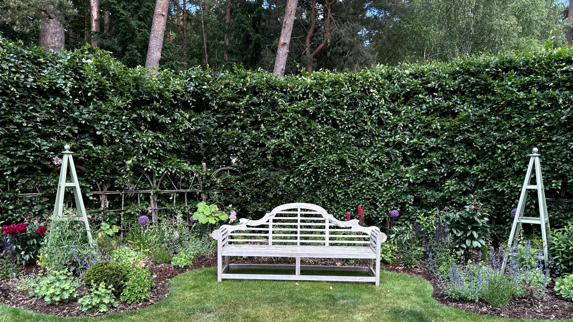 The border the following spring, coming into growth