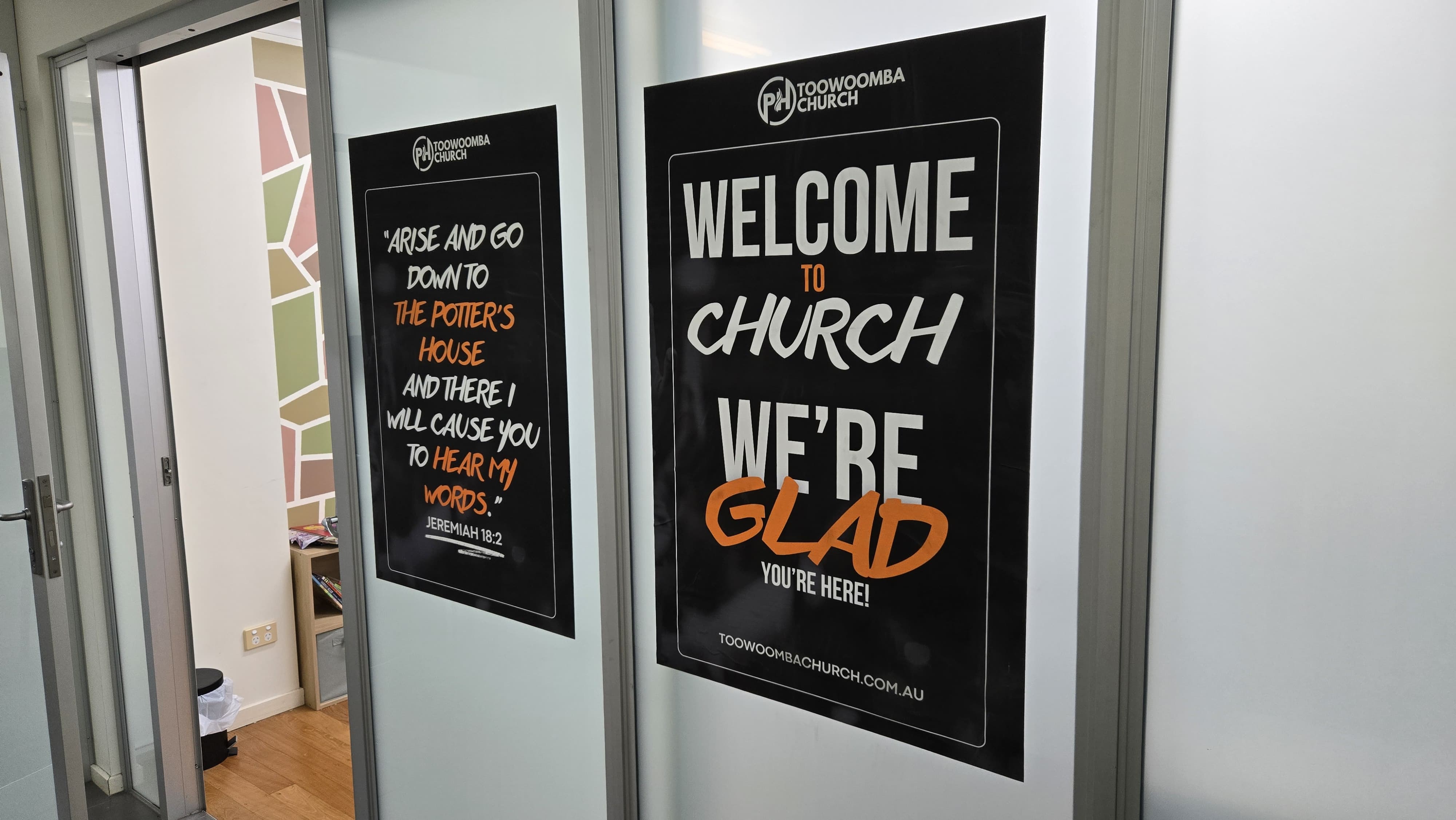 Welcome signage at the entrance to PH Toowoomba Church
