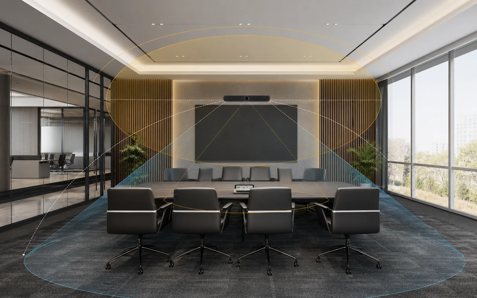 Conceptual conference-room coverage assessment
