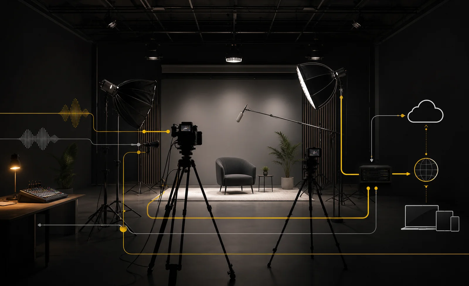 Conceptual broadcast and streaming workflow