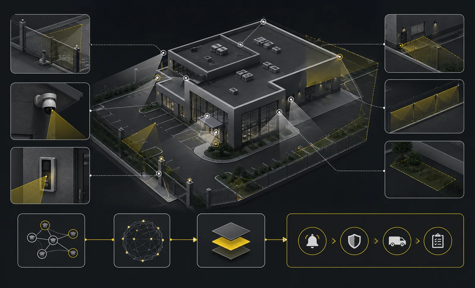 Conceptual physical-security assessment diagram