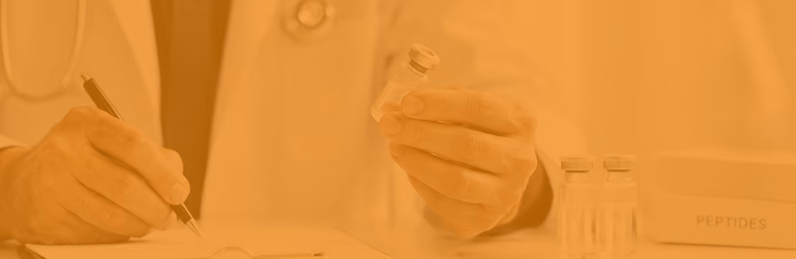 Doctor preparing a peptide therapy protocol